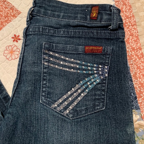 7FAM “A Pocket” Bejeweled Jeans - Picture 4 of 9